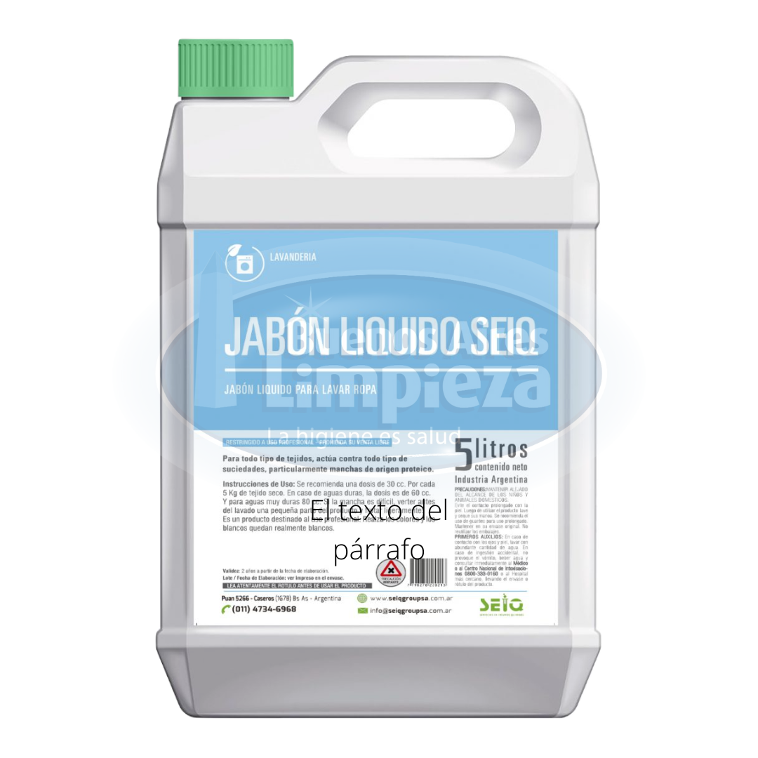 Jabón Liquido para Ropa - Distribuidora Mayorista de Productos Químicos ...